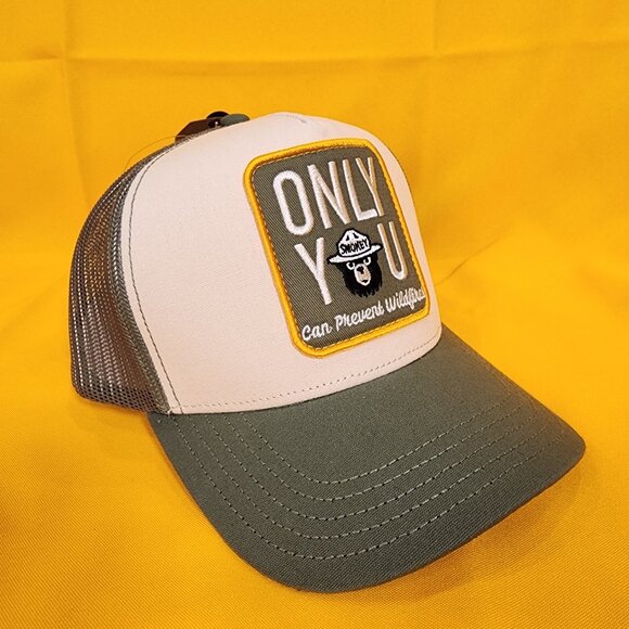 Smokey Bear Trucker Hat Snap Back Patch Only You Can Prevent Wildfires Hat NEW - Picture 9 of 12